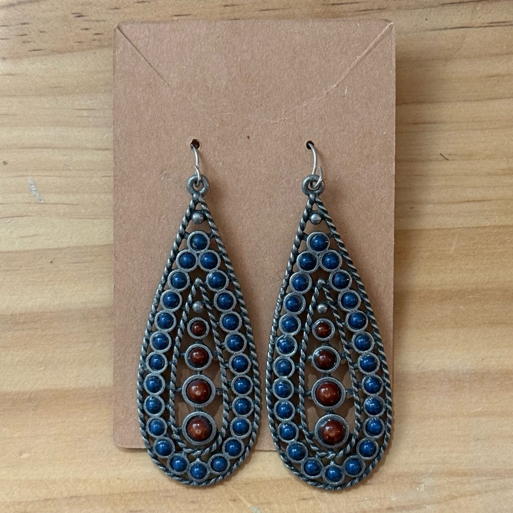 Boho Teardrop Shaped Dangle Earrings